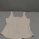 Women Square Neck Crop Tank Tops Sexy Y2K Summer Sleeveless Button Down Fitted Shirts Lace Going Out Camisole Tops S