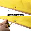 Alpurple Swing Set Replacement Tarp- 52" x 90" Kids Playground Roof Canopy, Replacement Sunshade Waterproof Trap Cover for Children Outdoor Sunproof (Green Yellow Red)