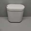 ELPHECO Bathroom Trash Can with Lid 2 Gallon Small Sensor Garbage Can, 9 Liter Slim Smart Trash Bin, Waterproof Automatic Wastebasket, Narrow Plastic Garbage Bin for Bathroom, Black and White