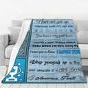 Son Gifts from Mom Flannel Throw Blanket Inspirational Never Give Up Trophy Blanket Birthday Graduation Mothers Day Gift Super Soft Fuzzy Cozy Blanket for Couch Sofa Bed 50"x60"