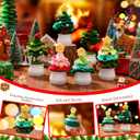 Tegeme 72 Pcs Christmas Gift Set 12 Crochet Christmas Tree Doll with Positive Card 24 Beaded Bracelets 12 Scrunchies with Bags Inspiring Emotional Gift for Women Teacher Employee Coworker Xmas Present