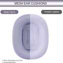 GEVO Upgraded Ear Cushions Replacement Earpads for 2024 New Apple AirPods Max Headphones, Mesh Fabric Ear Pads Cover with Memory Foam and Magnet for AirPods Max Fresh Color (Purple)