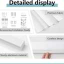 Cordless Zebra Blinds for Windows, Free-Stop Pull Down Roller Window Shades with Valance, Light Filtering Dual Layers Sheer Shades for Home and Office, White, 55" W x 72" H