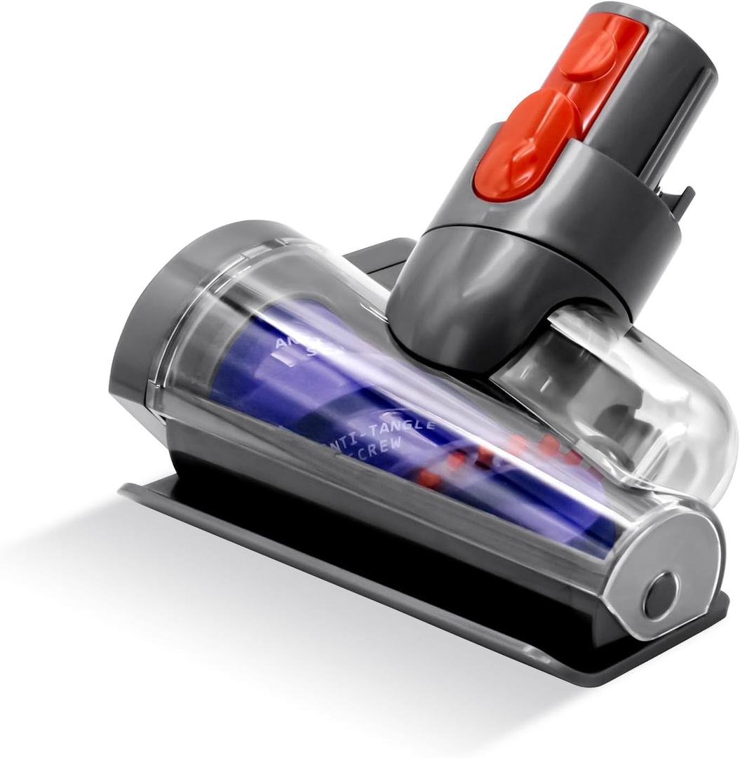 Mini Motorized Tool Brush Head for Dyson V7 V8 V10 V11 V15 Cordless Vacuum Cleaner Head Anti-Tangle Pet Hair Attachment for Bed, Couch, Car, Carpet &Curtain