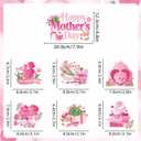 133Pcs Mothers Day Decorations, Happy Mothers Day Party Set with Plates, Napkins, Cups, Tablecloth, Banner, Balloons, Cake Topper, Cupcake Toppers for Mom Birthday Party, Serves 20 Guests