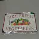 Farm Fresh Vegetables Shabby Decorative Metal Tin Sign 8x12 inch Indoor Wall Decor for Home, Garage, Bar, RV, Cabin and Farmhouse Display