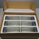 APT 1101 27 oz Glass Storage Jars with Bamboo Lid, set of 6, glass canisters with airtight lids, Clear jars with lids for Cookie, Candy, Tea, Coffee Bean and Rice, Black