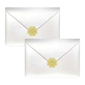 PONATIA 
50pcs Pearl Envelopes Wedding Envelopes, Perfect for 5.4 x 7.7 inch Wedding Invitation Cards Graduation Birthday Greeting Cards Thank You Cards Pearl Paper Luxurious (Pearl Ivory)