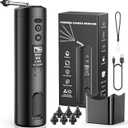 Updated Ear Wax Removal Kit, IPX7 Waterproof Ear Cleaning Tool with Clear LED Display, USB Rechargeable Electric Ear Irrigation Flushing System, Safe and Effective Electric Ear Cleaner Tool, Black