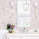 2 x Guvana Floral Peel and Stick Wallpaper Boho Contact Paper Pink and White Wall Paper Modern Removable Wallpaper for Bedroom Bathroom Nursery Mural Self Adhesive Waterproof Vinyl Roll 17.3in78.7in