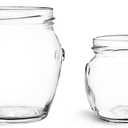212 ml Glass Jars, Clear Glass Honey Pot Jars (Bulk), Caps NOT Included