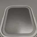 YEKKOPT Travel Makeup Mirror with Lights, Portable Small Beauty LED Vanity Mirror with Lights, 1200mAh Battery, Dimmable Touch Screen, Tabletop Folding Compact Mirror,Women Gift (8"L x 6"W, White)