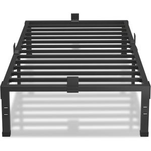 12 Inch Twin XL Bed Frames with Mattress Slide Stopper Black Heavy Duty Metal Platform Bed Frame Steel Slat Support, No Box Spring Needed, Noise Free, Easy Assembly 12 Inch Twin XL Bed Frames with Mattress Slide Stopper Black Heavy Duty Metal Platform Bed Frame Steel Slat Support, No Box Spring Needed, Noise Free, Easy Assembly