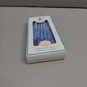 The Dreidel Company Hanukkah Candles Multi Blue Hued Frosted Deluxe Tapered Candles 1-Hour Burn Time 45 Candles for All Eight Nights of Chanukah (Single)