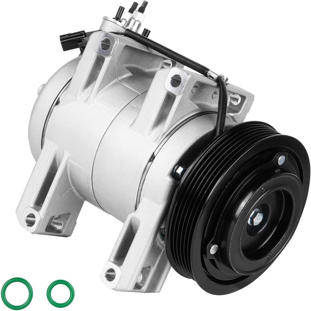Air Conditioning Compressor & A/C Clutch for A/C Clutch for Nissan Rogue 2.5L L4 2008-2016, for Rogue Select 2.5L 2014 2015, for Cabstar 2.5L 2008 2009(W/One Plug, DKS17D Style)