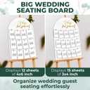 Stofinity Wedding Seating Chart Board Display for Wedding Reception - Rustic Seating Chart for Reception Display, Find Your Seat Sign Wood Board Decor Ideas