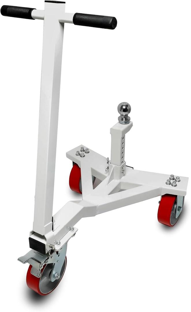 Heavy Duty Trailer Dolly, 3500 lb Tongue Weight Trailer Mover Dolly with 2 inch Ball, Angle Adjustable, Suitable for RV Boat Motorcycle Jet Ski