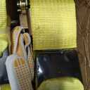 SALUINOKI 2Pack 4 inch Ratchet Straps 30ft Heavy Duty with Flat Hook for Flatbed Trailer Winch Strap 4 inch Flatbed Straps Ratcheting Yellow