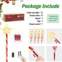 HELESIN Christmas Candy Cane Lights, Solar Landscape Lights with Timer Remote, Waterproof Outdoor Pathway Light Decorative Light for Christmas Decor Garden Yard Walkway Markers, 12 Pack