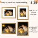 upsimples Vintage 12x16 Frame, Antique Gold Frame Displays 8.5 by 11 with Mat or 12 x 16 Without for Vertical or Horizontal Wall Decor, 1pack