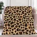 6x4  In Blanket for Couch Sofa Bed, Decorative Animal Fur Leopard Print Blankets, Fuzzy Soft Cozy Warm Animal Print Beding, Lightweight Flannel Bed Blanket for All Seasons