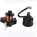 HMHAMA QL2-7.1 Refrigerator Compressor Starter Relay + 1/2hp Round Protector Replacement Accessories