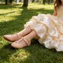 THEE BRON Girl's T-Strap Flats Toddler/Little Kid Ballet Mary Jane Party Dress Shoes