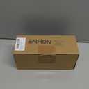 Enhon 6 Pcs Battery Operated Window Candles, Ivory LED Christmas Window Candles with Sensor Dusk to Dawn, Cordless Flameless Taper Candlestick with Battery & Suction Cup for Xmas Wedding Decorations