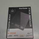 Digital Kitchen Scale, Food Scale with Tempered Glass, Grams and Ounces, 1g High Accuracy for Baking, Cooking, Food (Black Glass)