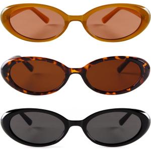 JUDOO Tiny Small 90s Sunglasses for Women Men Retro Oval Tinted Glasses