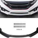 ECCPP 3pcs Front Bumper Lip Splitter fit for compatible with 2016-2019 for Honda Civic Hatchback Glossy Black Trim Protection Splitter Spoiler