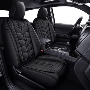 Seat Covers Fit for Tacoma:2005-2023 - Full Set Car Seat Covers Fit for Toyota Tacoma - Truck Pickup Double/Crew Cab SR SR5 TRD Sport TRD Off-Road PreRunner Trims (5 Seats,Black)