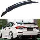 Rear Spoiler Compatible with 2022-2025 Honda Civic, Duckbill Spoiler Fits for 22-25 Sedan, V3 Style Exterior High Kick Trunk Tail Deck Lid Wing Lip (Carbon Fiber Pattern)
