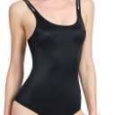 Mordlanka Period Swimwear for Women Teens Thin Strap One Piece Swimsuits (Large, Black)