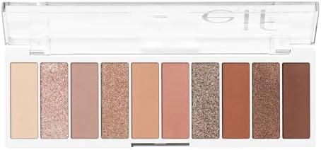 e.l.f. Perfect 10 Eyeshadow Palette, Ten Ultra-pigmented Shimmer & Matte Shades, Vegan & Cruelty-Free, Keep It Ethereal