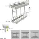 EZKAZA Pull Out Cabinet Organizer 7.5" W x 21" D, 2-Tier Kitchen Cabinet Pullout Shelf and Drawer Organizer Slide Out Pantry Storage Basket, 6.2" W x 21" D x 2.4" H for Bottom Basket Size