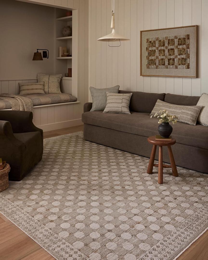 Loloi Amber Lewis Cali Collection CIL-01 Taupe/Natural 5'-3" x 7'-6", .25" Pile Height, Accent Rug