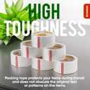 2 x Clear Packing Tape 2 Rolls - Heavy Duty Packaging Tape 2.7mil Thick, 2.0 in. Wide x 60 Yards - Strong Adhesive, Silent, Reliable Package Tape for Home Office Shipping Moving Sealing