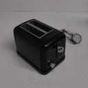 Black Toaster 2 Slice, Extra Wide Slot Toaster for Bagels, Bread, Waffles, 7 Shade Settings, 4 Main Functions, Removable Crumb Tray, 900 Watts Toasters, Black Stainless Steel