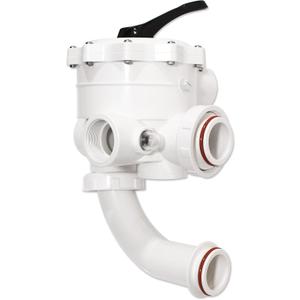 261055 Multiple Port Valve Compatible with Triton and Quad D.E. Filters, 2 Inch, 7 1/2 Inch Centerline,White