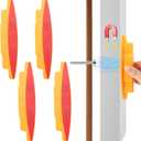 4pcs Magnetic Stud Finder Wall Detector Scanner No Batteries Required Stud Finder for Drywall and Wood(COLOR:yellow)