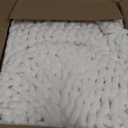 Bigacogo Chunky Knit Throw Blanket for Couch, 40x60 inches, 100% Hand Knitted with Thick Jumbo Chenille Yarn, Cozy Soft Large Rope Knot Cable Crochet Blankets for Sofa Bed Living Room, White