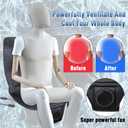 Premium Tech Cooling Car Seat Cushion - Black 12V Adjustable Temperature, Ergonomic Comfort with Enhanced Airflow, Universal Fit for All Vehicles, General