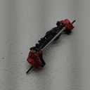Aluminum Alloy Portal Axle Complete Front Axle for Axial SCX10 III AXI03007 1/10 RC Crawler Upgrades (Red&Black, Front)