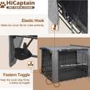 HiCaptain Breathable Dog Crate Cover 30 Inch, Durable Heavy Duty Kennel Cover, Dual Zippered Panels, Windproof Waterproof UV-Resistant(Grey)