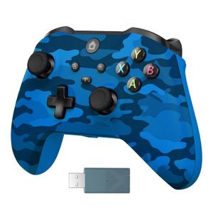 IWGAME Wireless Controller for X-BOX, Gaming Controller Support Turbo/3.5MM Audio Jack/Dual Vibration, Controller Compatible with X-BOX One/ One S/X, X-BOX Series S/X, PC, IOS, Android Platforms,with 2.4g Adapter(Blue Camo)