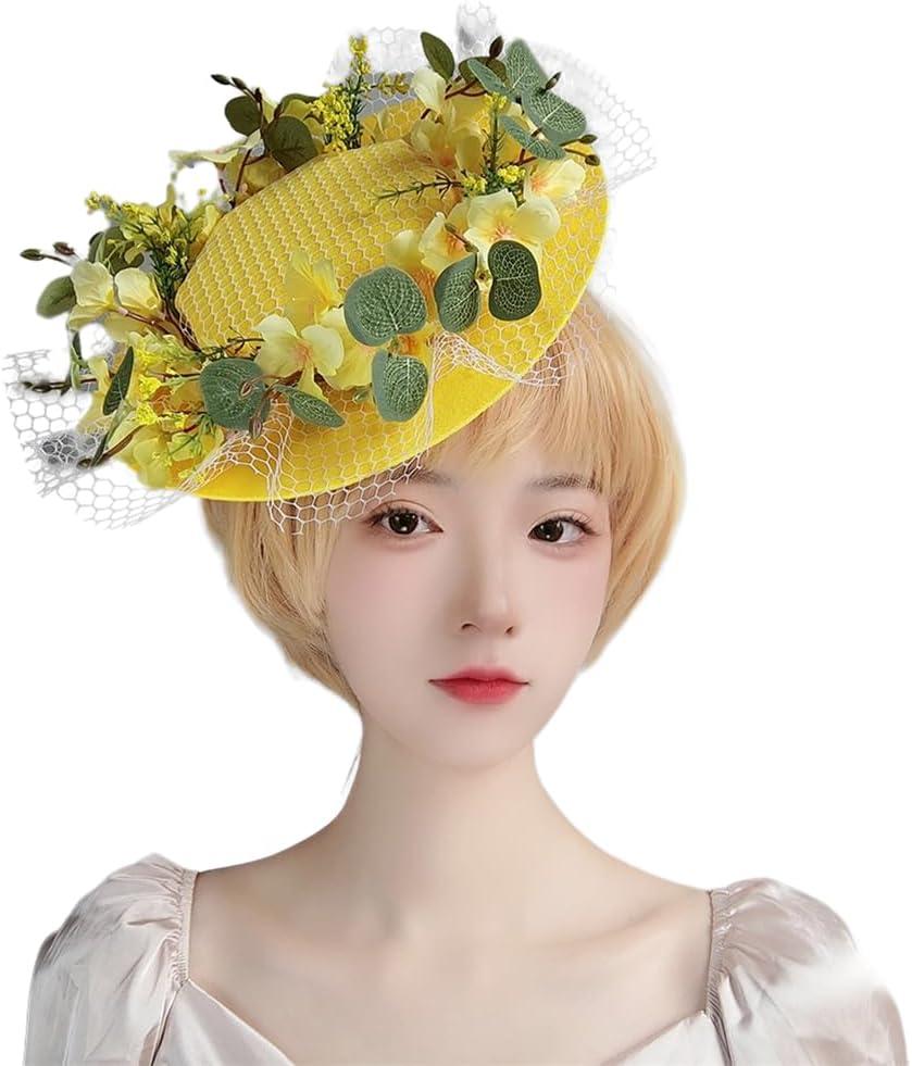 Sup-Coente Fascinators For Women Tea Party Hats Church Halloween Headwear