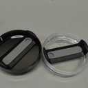 40 OZ Tumbler Lid Replacement Fit for Stanley Cup, 2 Pack Clear Replacement Lids Fit for Stanley Travel Tumbler, Spill Proof Tumbler Covers for Stanley Cup Accessories (Black)