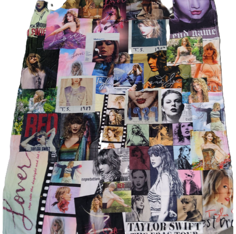 Taylor Swift Eras Tour-inspired Collage Blanket , 40x50