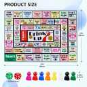 Fofeadm Drinking Board Games for Adults, Rubber Mat Drinking Board Game, Funny Party Interactive Drinking Games for Game Night, Birthday, Family Play or Any Occasion, Age 21+, 2-8 Players